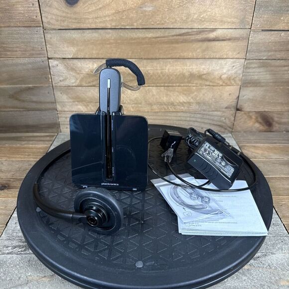 Plantronics (C054) Wireless Headset, Headband, Base, Phone Cable, Power Adapter - Picture 1 of 3